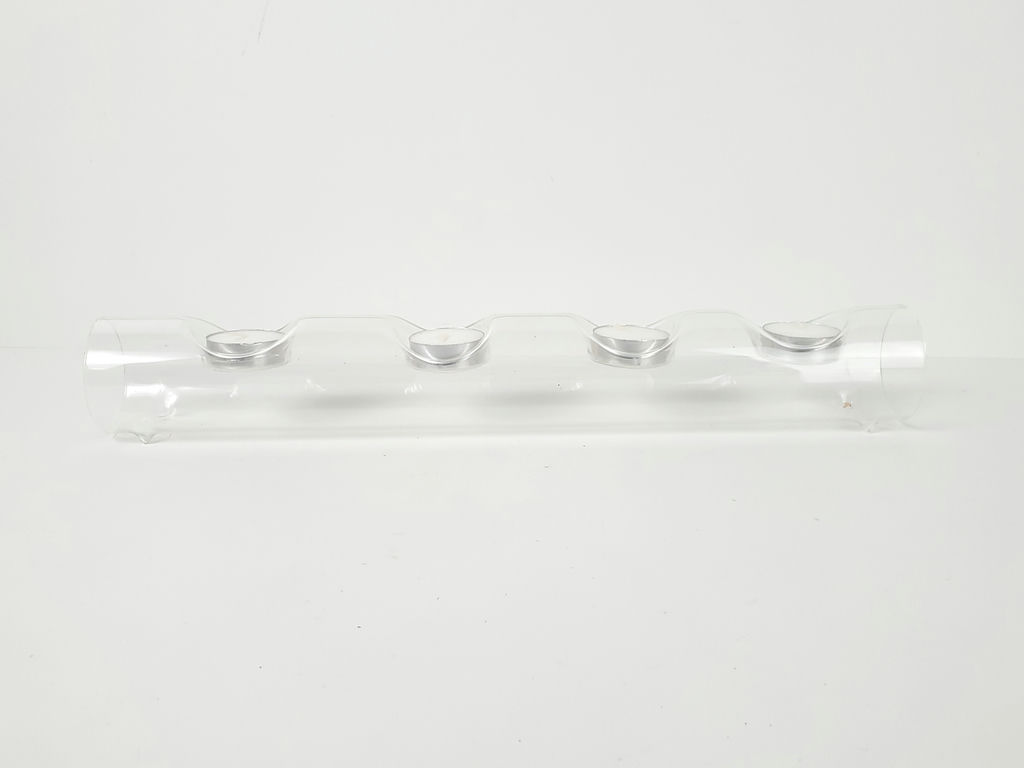 Modern Clear Glass Cylinder Tealight Holder Multi Candle Centerpiece - image 3 of 8