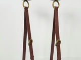 Vintage Brass Belt Buckle Candlestick Holders Equestrian Stirrup Style Pair - thumbnail 3 of 8
