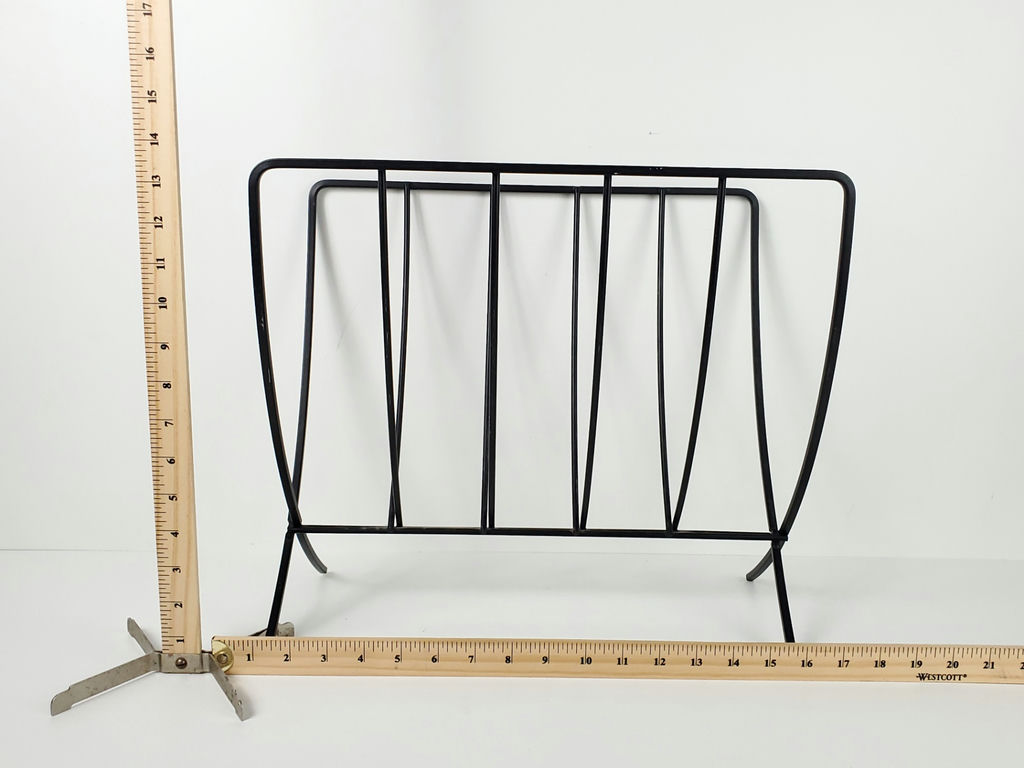 Matte Black Wire Geometric Foldable Magazine Rack - image 6 of 7