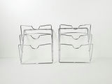 Vintage Mid-Century Chrome Wire Wall Mounted Magazine Racks - Pair - thumbnail 3 of 7