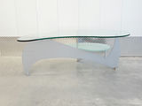 Vintage Mid-Century Modern Biomorphic Glass Kidney Coffee Table - thumbnail 10 of 16