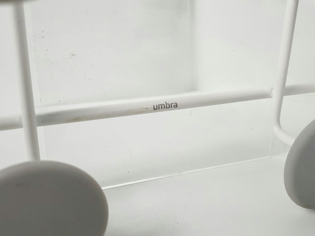 Umbra Yook Modern White Metal Wall Over The Door 8 Peg Coat Rack Organizer - image 3 of 6