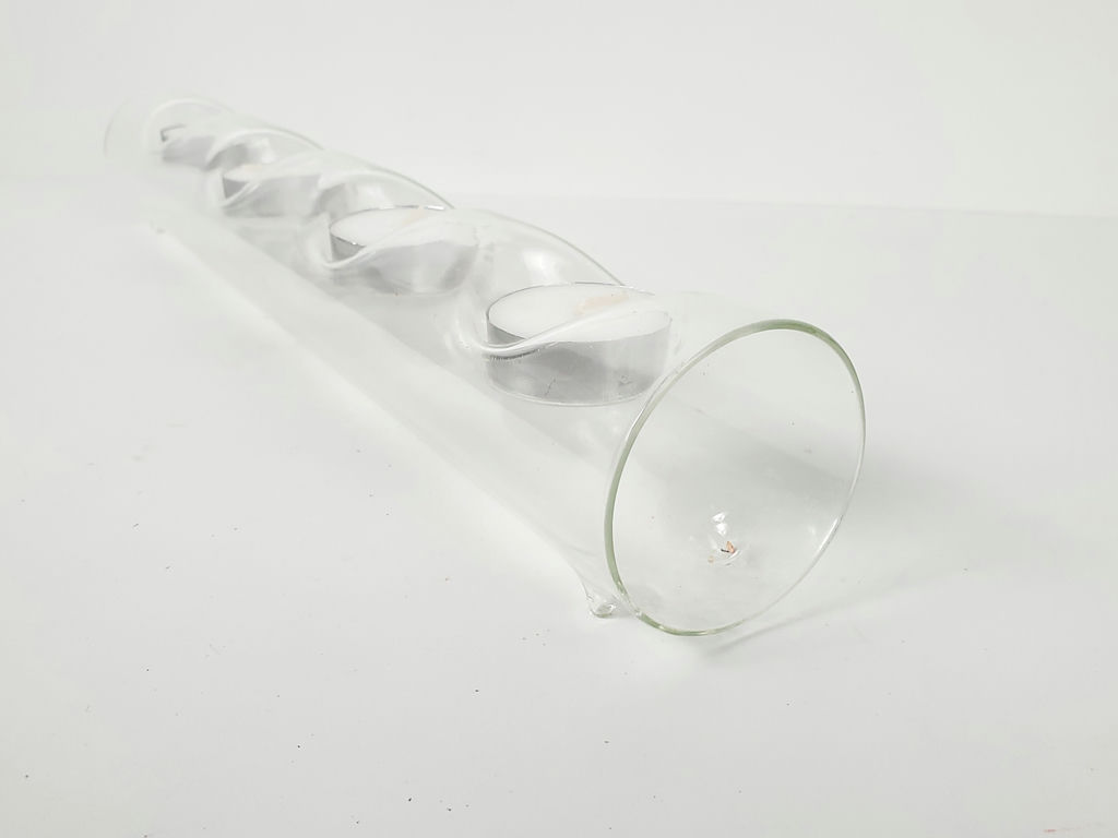 Modern Clear Glass Cylinder Tealight Holder Multi Candle Centerpiece - image 5 of 8