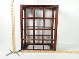Vintage Wooden Multi Slot Countertop Wine Rack Industrial Grid Bottle Holder - thumbnail 6 of 7