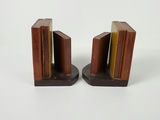 Vintage Wooden Faux Book Bookends Library Tabletop Display Stand Pair - thumbnail 5 of 9