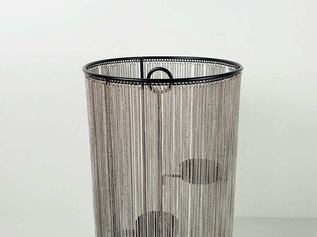 Modern Industrial Black Metal Chain Shimmer Curtain Multi Tealight Candle Holder - image 3 of 9