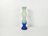 Vintage Spanish Frosted Triple Bulb Art Glass Vase - thumbnail 1 of 9