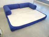 Vintage 1980s IKEA Grinda Blue Quilted Convertible Sofa Bed - thumbnail 16 of 18