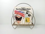 Vintage Mid-Century Modern Brass Wire Hoop Record Magazine Rack - thumbnail 8 of 10