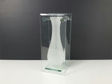 Vintage Leonardo Lifestyle Art Deco Frosted Suspended Clear Glass Panel Vase - thumbnail 1 of 9