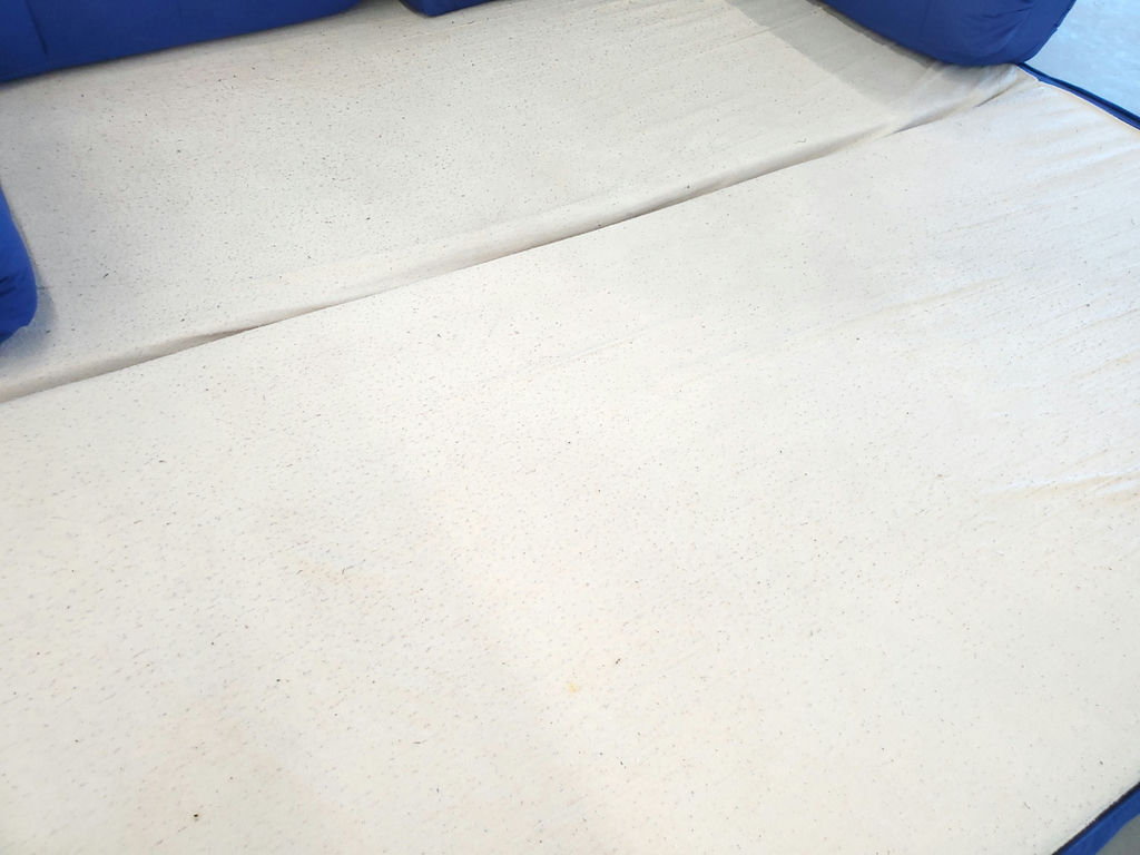 Vintage 1980s IKEA Grinda Blue Quilted Convertible Sofa Bed - image 17 of 18