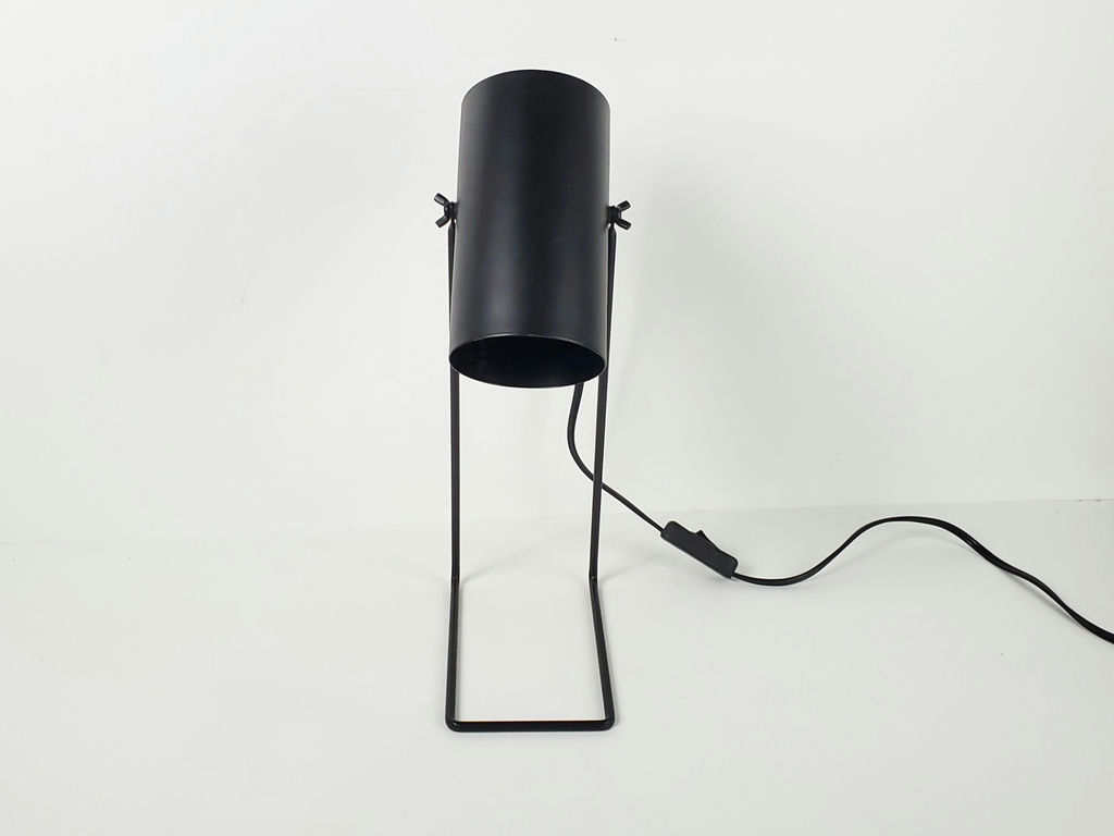 Minimalist Matte Black Cylinder Spotlight Metal Desk Lamp - image 6 of 10