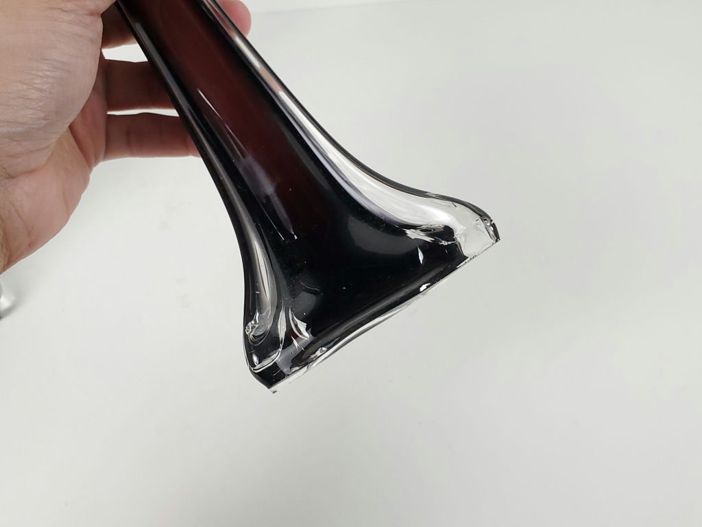 Vintage Amethyst Eiffel Tower Glass Vases - Pair - image 9 of 10