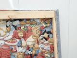 Vintage Teddy Bear Nursery Toy Box Quilt Stretched Frame Wall Art - thumbnail 10 of 13