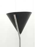 Vintage Robert Sonneman Matte Black Metal Cone Torchiere Floor Lamp - thumbnail 6 of 12