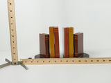 Vintage Wooden Faux Book Bookends Library Tabletop Display Stand Pair - thumbnail 8 of 9