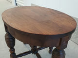 Vintage Antique Style Wooden Oval Side Table with Spindle Legs - thumbnail 8 of 13