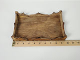 Vintage Handcrafted Scalloped Crown Wooden Napkin Serving Tray - thumbnail 7 of 8