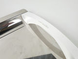 Vintage Mori Italian Stainless Steel Serving Tray with White Handles - thumbnail 6 of 10