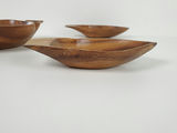 Vintage Mid-Century Monkey Pod Coconut Wood Leaf Serving Bowls - Set of 4 - thumbnail 6 of 9
