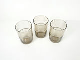 Vintage Mid-Century Smoked Brown Glass Stackable Tumblers - Set of 3 - thumbnail 2 of 7
