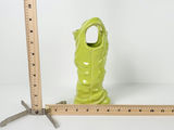 Vintage Lime Green Ceramic Denim Bib Overalls Figural Vase Planter - thumbnail 9 of 9
