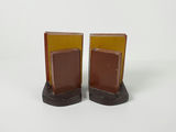 Vintage Wooden Faux Book Bookends Library Tabletop Display Stand Pair - thumbnail 4 of 9