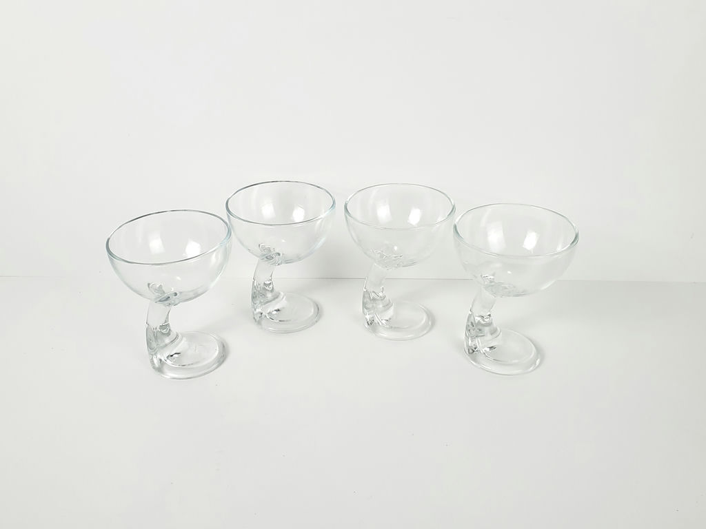 Vintage Bormioli Rocco Jerba Clear Glass Dessert Bowls - Set of 4 - image 2 of 8