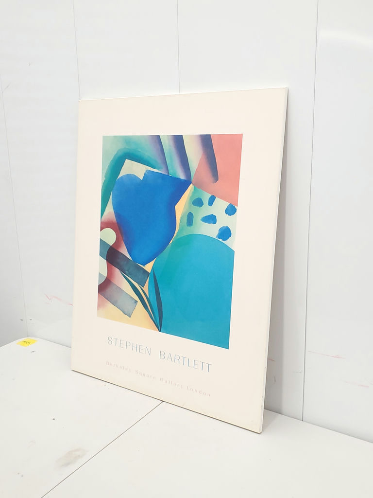 Vintage 1988 Stephen Bartlett Berkeley Square Gallery London Exhibition Poster On Board - image 3 of 6