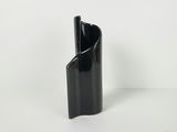 Modernist Black Ceramic Folded Wave Sculptural Ikebana Bud Vase - thumbnail 6 of 9