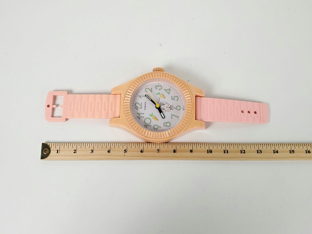 Vintage Yamada Oversized Pink Wristwatch Shape Novelty Alarm Desk Clock - image 10 of 10