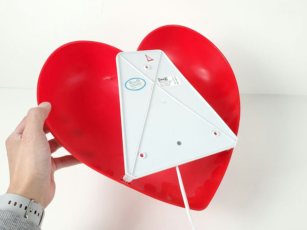 Vintage IKEA Smila Hjarta Red Heart Wall Lamp Sconce Made In Sweden - image 4 of 9