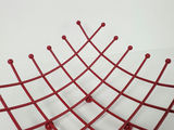 Vintage IKEA Red Wire Atomic Metal Fruit Basket Bowl with Ball Feet - thumbnail 4 of 7
