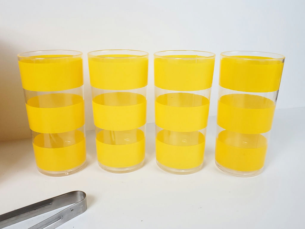 Vintage Drulane Retro Canary Yellow Ice Bucket and Tumbler Set - image 3 of 8
