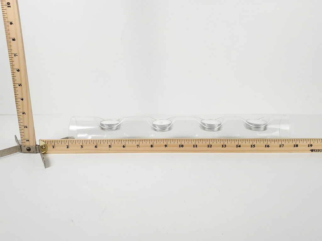 Modern Clear Glass Cylinder Tealight Holder Multi Candle Centerpiece - image 7 of 8