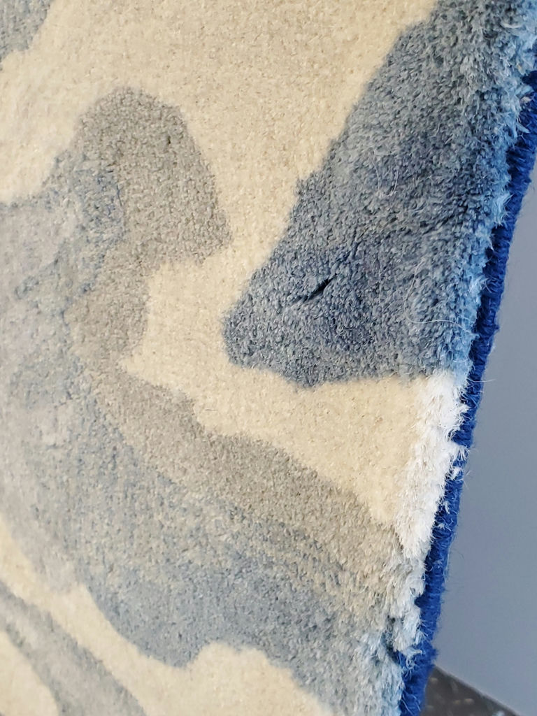 Modern Abstract Ocean Landscape Scene 100% Wool Area Rug - image 4 of 12