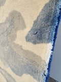 Modern Abstract Ocean Landscape Scene 100% Wool Area Rug - thumbnail 4 of 12