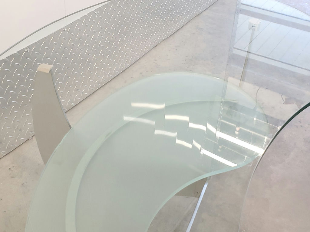 Vintage Mid-Century Modern Biomorphic Glass Kidney Coffee Table - image 13 of 16