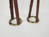 Vintage Brass Belt Buckle Candlestick Holders Equestrian Stirrup Style Pair - thumbnail 6 of 8