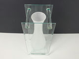 Vintage Leonardo Lifestyle Art Deco Frosted Suspended Clear Glass Panel Vase - thumbnail 5 of 9