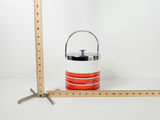 Vintage Japanese Iruka Retro Orange Striped Insulated Ice Pail Bucket - thumbnail 10 of 10