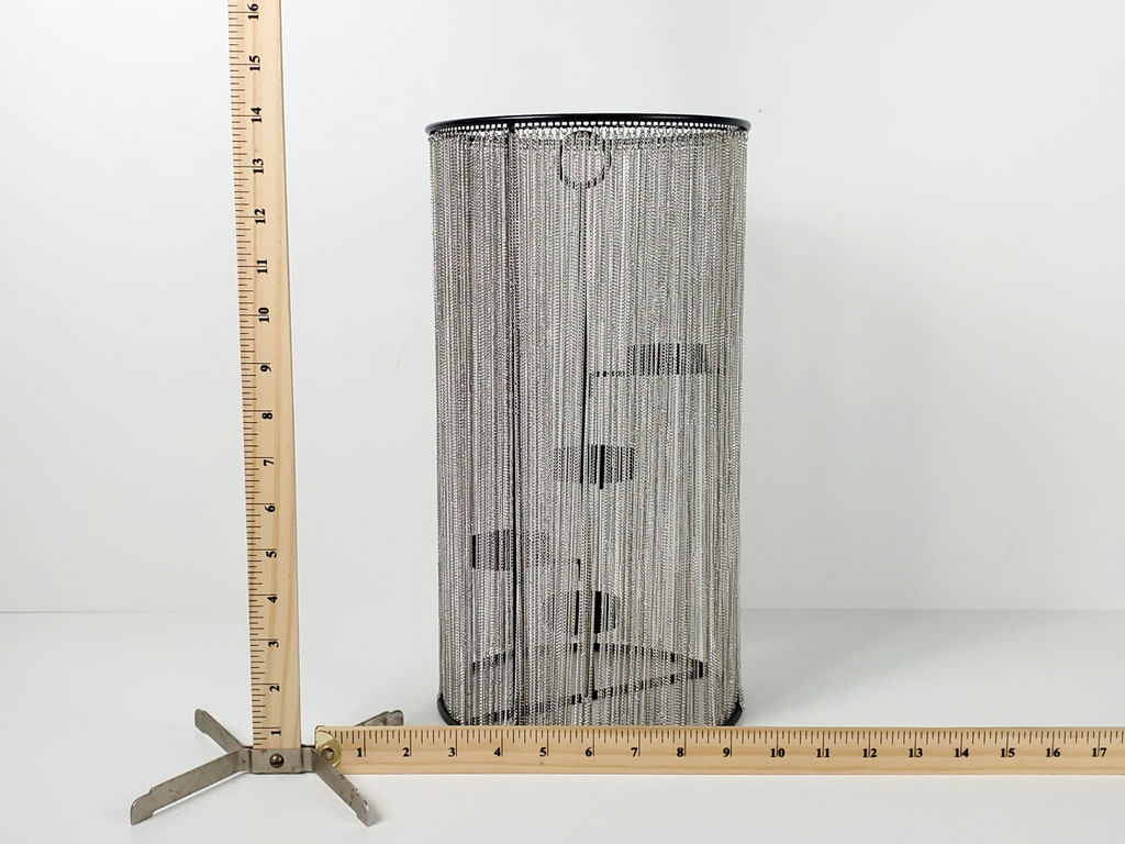 Modern Industrial Black Metal Chain Shimmer Curtain Multi Tealight Candle Holder - image 9 of 9