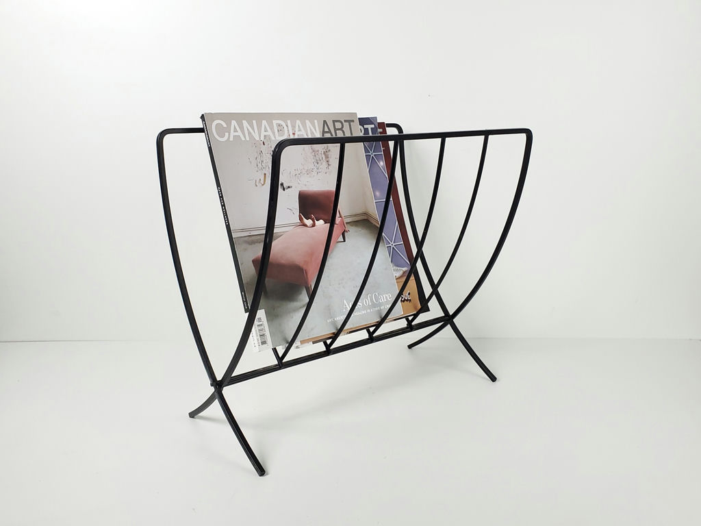 Matte Black Wire Geometric Foldable Magazine Rack - image 1 of 7