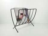 Matte Black Wire Geometric Foldable Magazine Rack - thumbnail 1 of 7