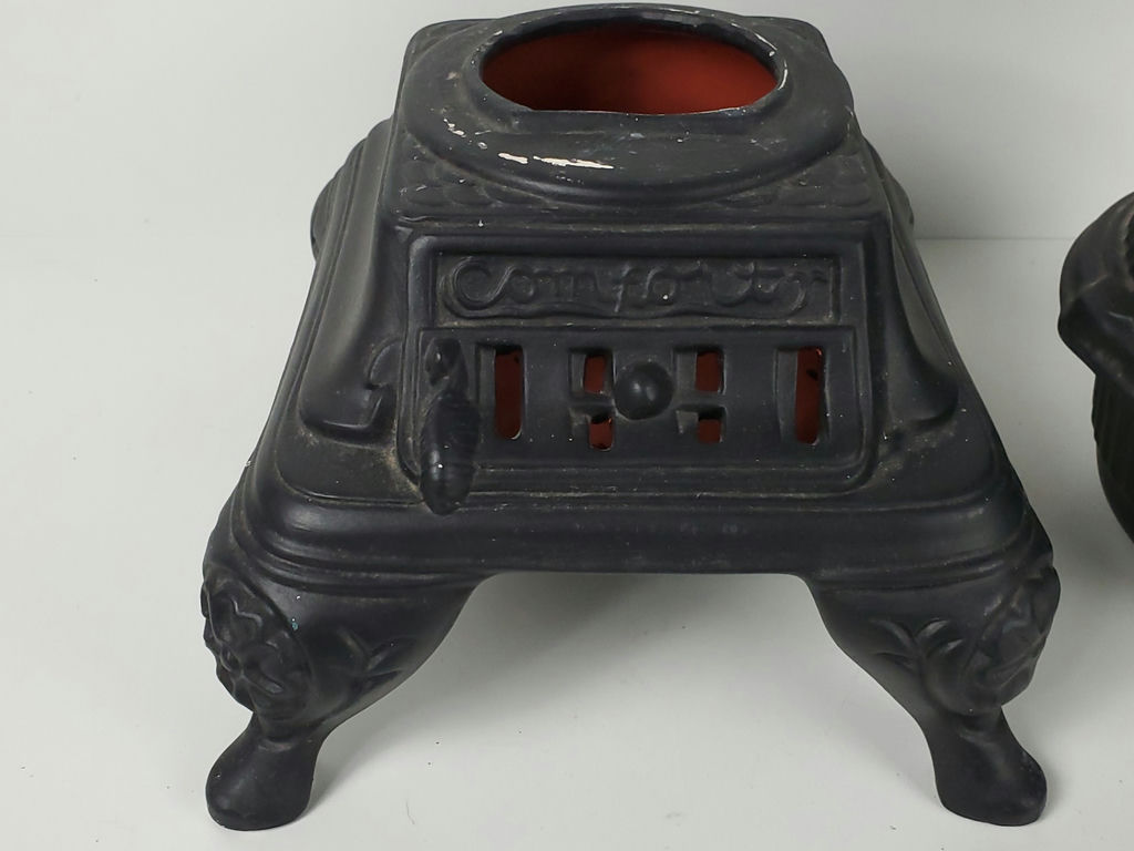 Vintage 1974 Arnels Signed Ceramic Pot Belly Stove Miniature Figurine - image 6 of 14