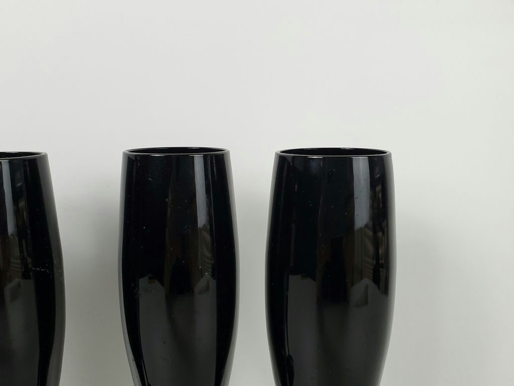 Vintage Libbey Premiere Black Champagne Flutes - Set of 4 - image 3 of 7