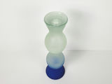 Vintage Spanish Frosted Triple Bulb Art Glass Vase - thumbnail 2 of 9