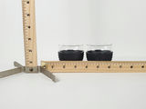 Vintage Bodum Pavina Ribbon Glass Mugs With Black Silicone Grips - Pair - thumbnail 5 of 6
