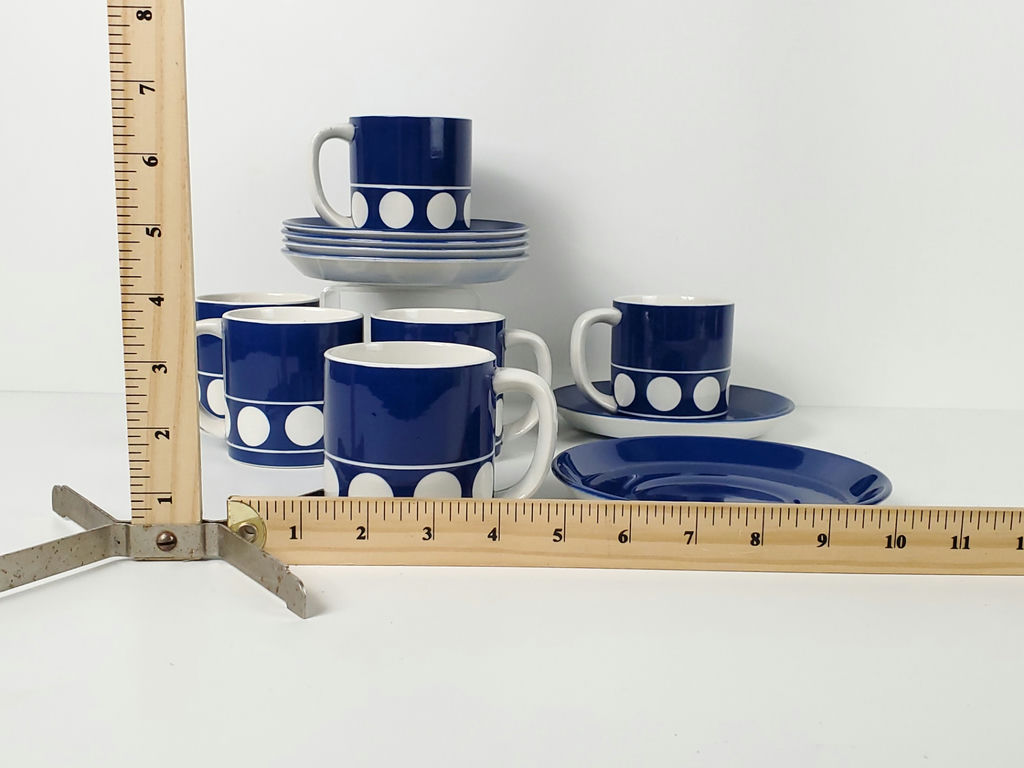 Vintage T.G. Green "Jersey Blue" Cups and Saucers Set - image 8 of 9