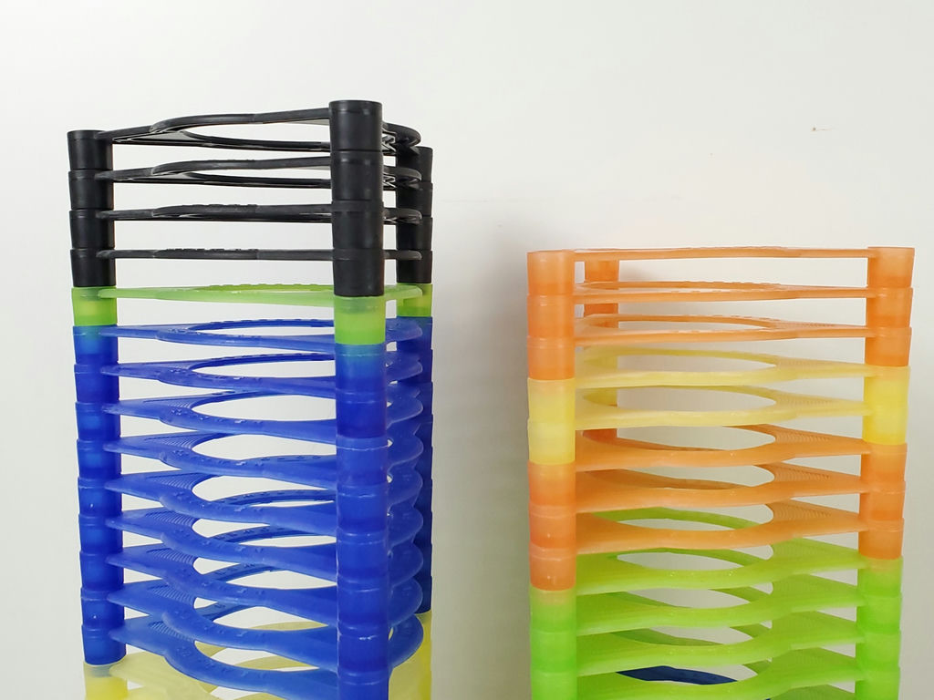 Vintage 90s Modular Interlocking Plastic CD Tower Extra Stackable Base Pieces Lot - image 4 of 7
